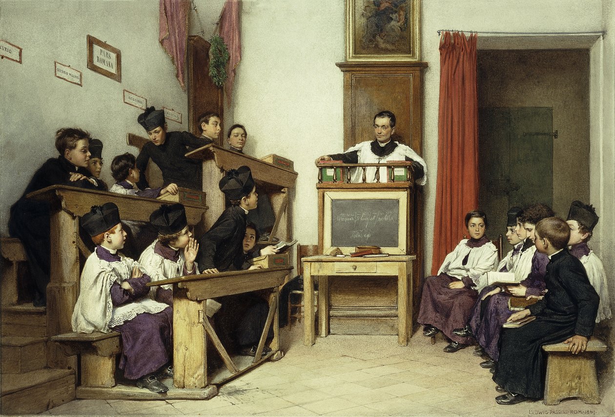De Latijnse klas door Ludwig Passini