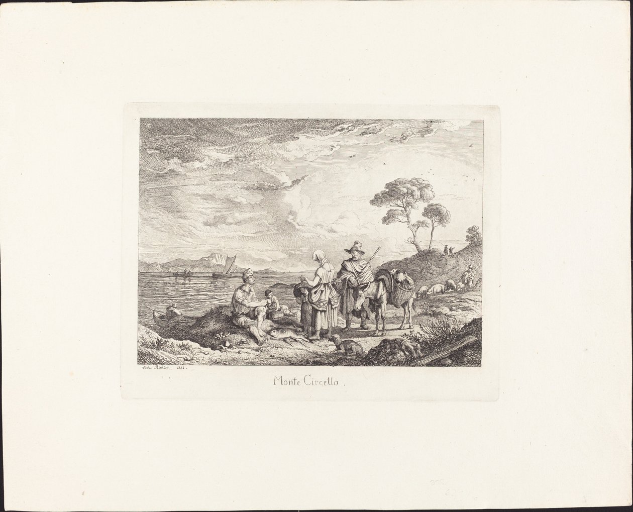 Monte Circello door Ludwig Richter