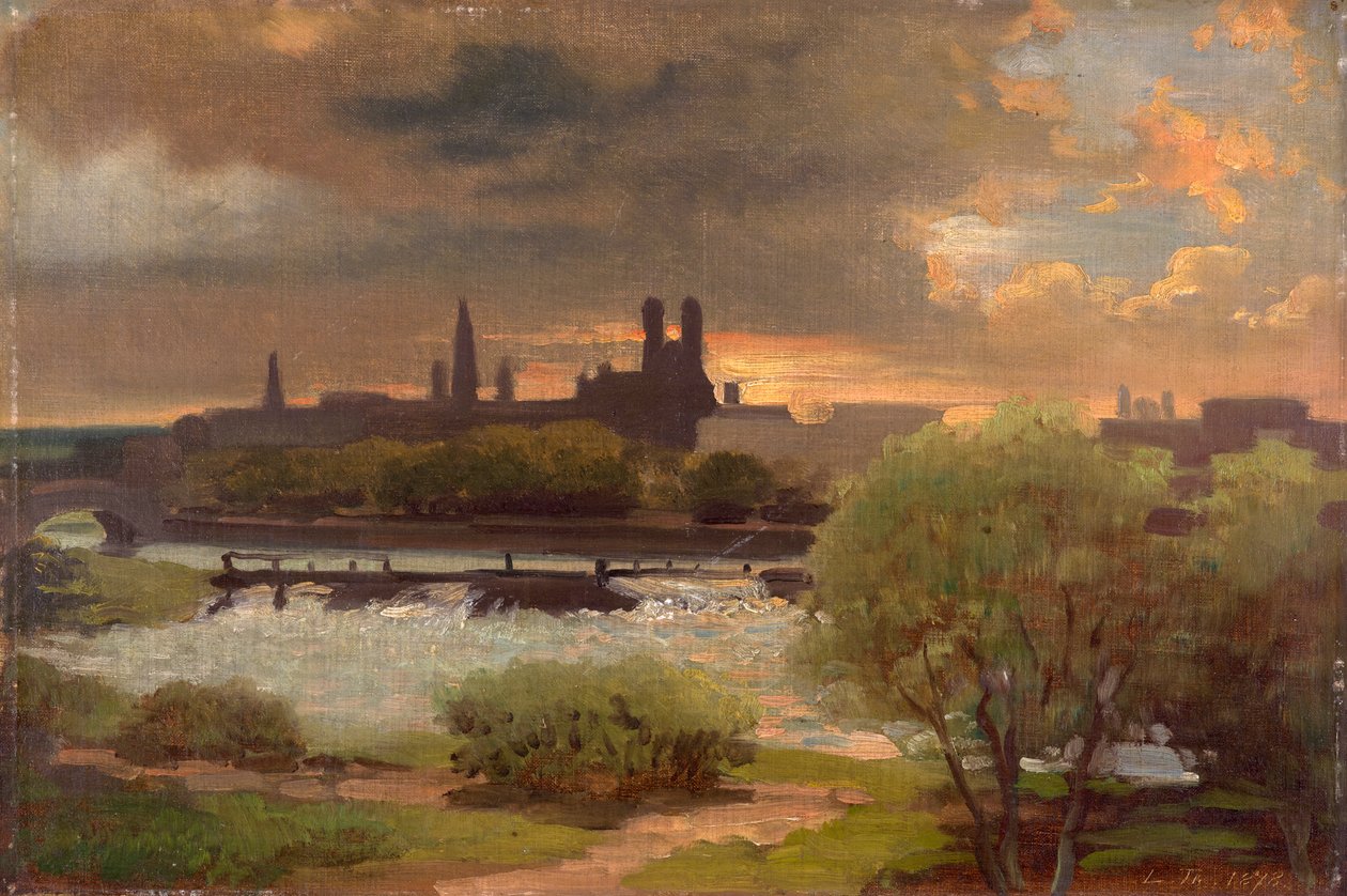 Uitzicht op München door Ludwig Thiersch
