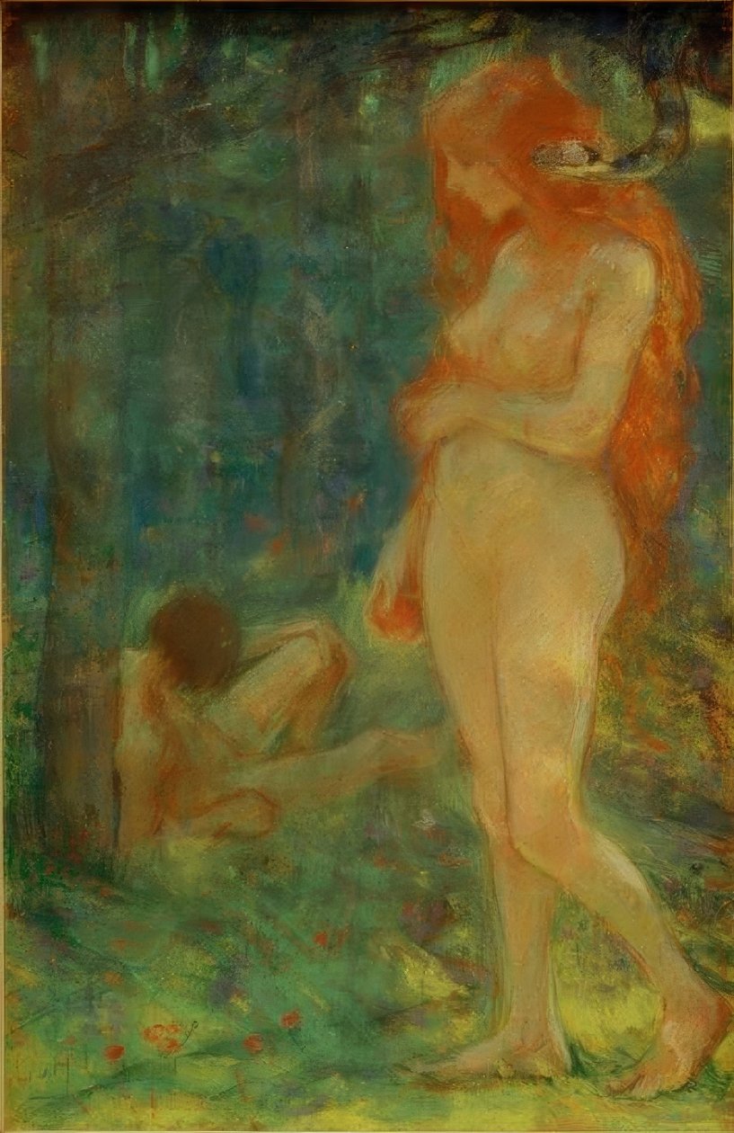 Adam en Eva door Ludwig von Hofmann