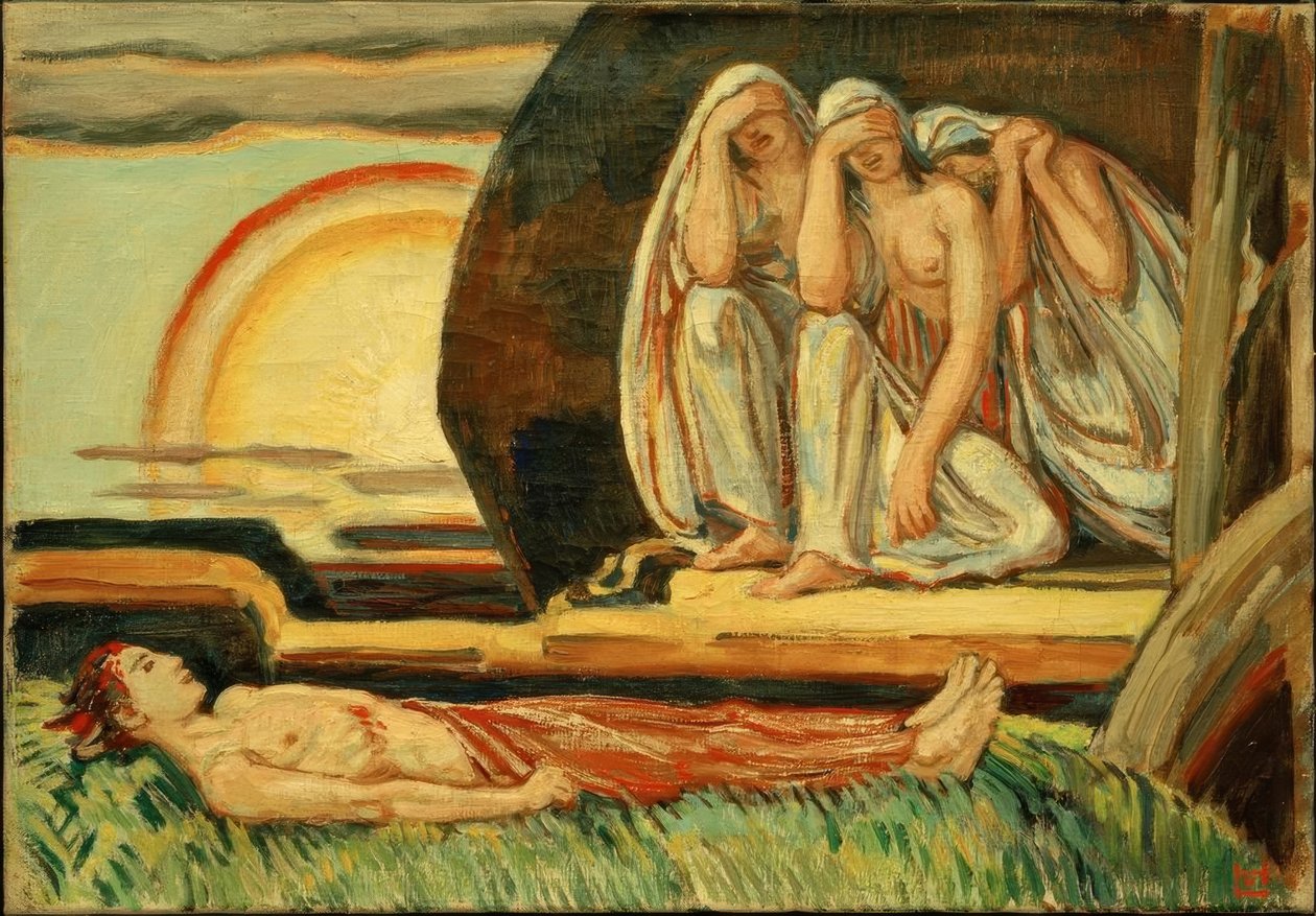Rouw om Phaeton door Ludwig von Hofmann