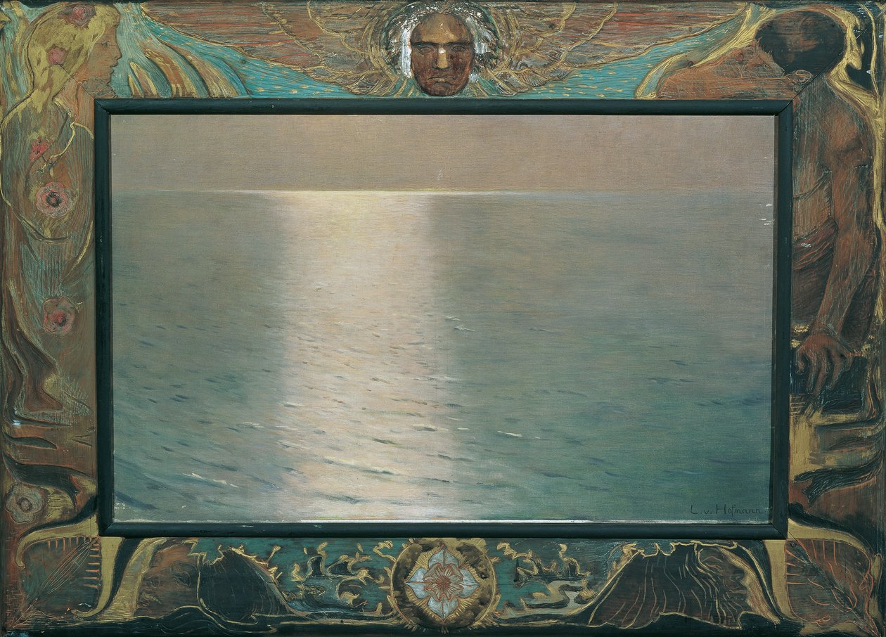 Largo (zonsondergang) door Ludwig von Hofmann