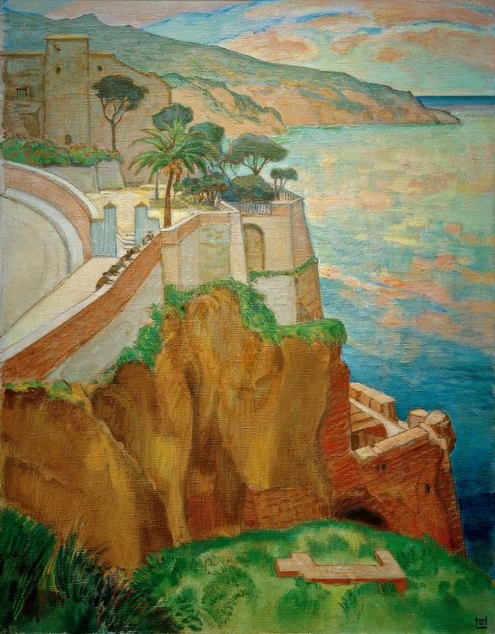Sorrentijnse kust door Ludwig von Hofmann