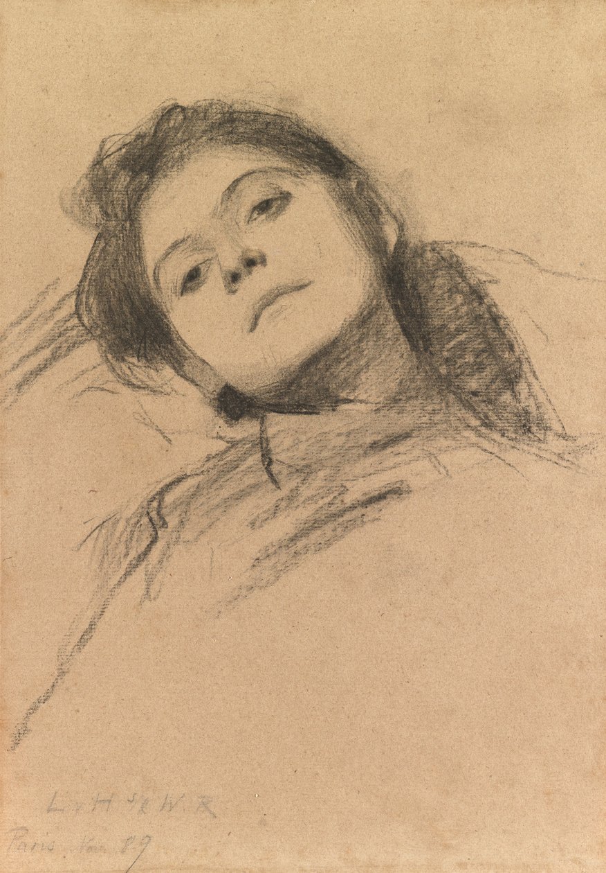 Studie van een Meisje door Ludwig von Hofmann
