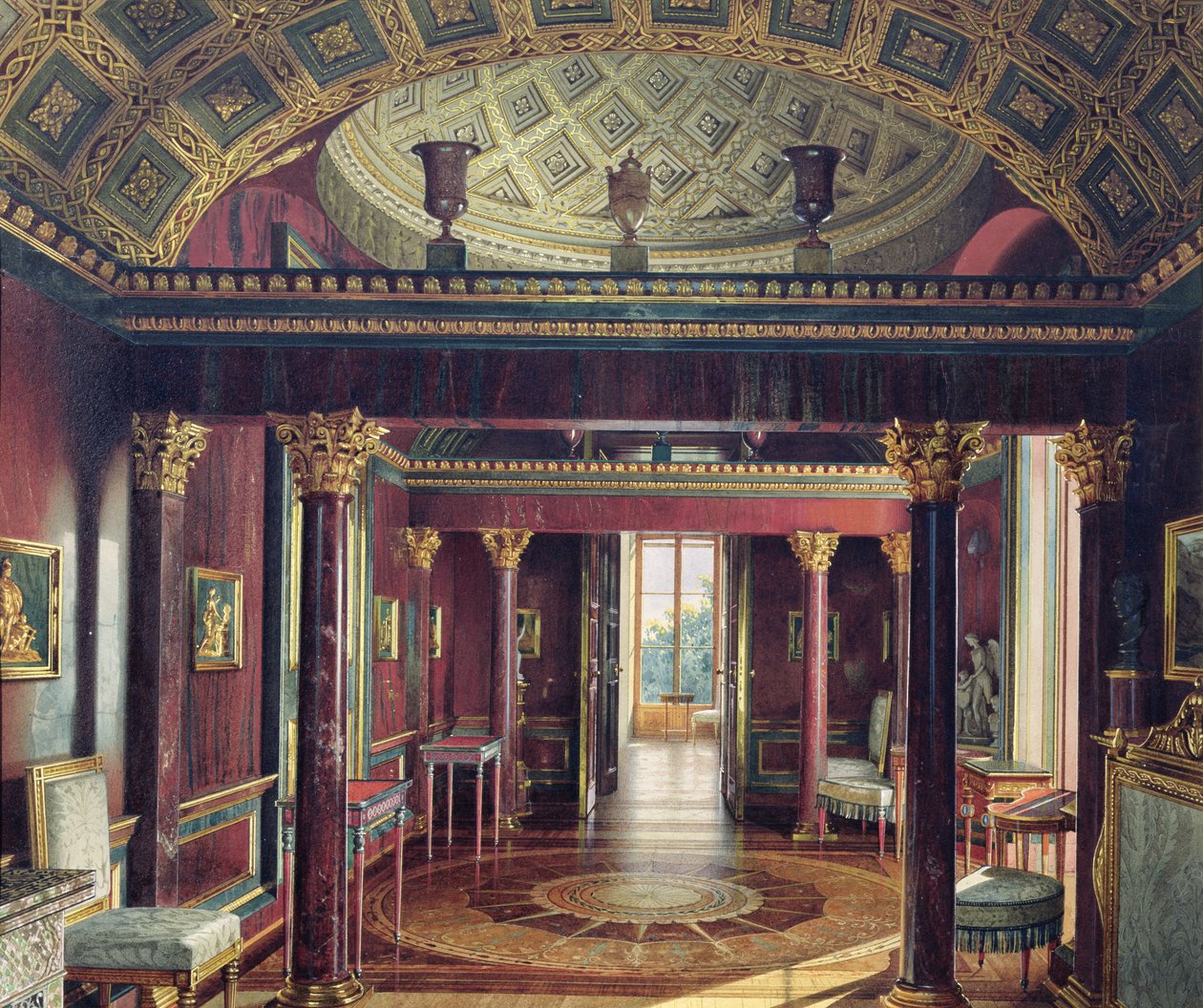 De agaatkamer in het Catharinapaleis in Tsarskoye Selo, 1859 door Luigi Premazzi