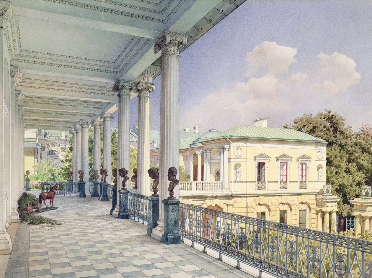 De Cameron-galerij in Tsarskoye Selo, 1859 door Luigi Premazzi