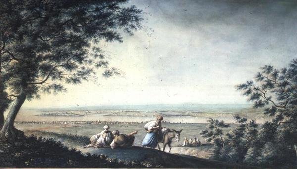 Uitzicht op Constantinopel door Luigi (after) Mayer