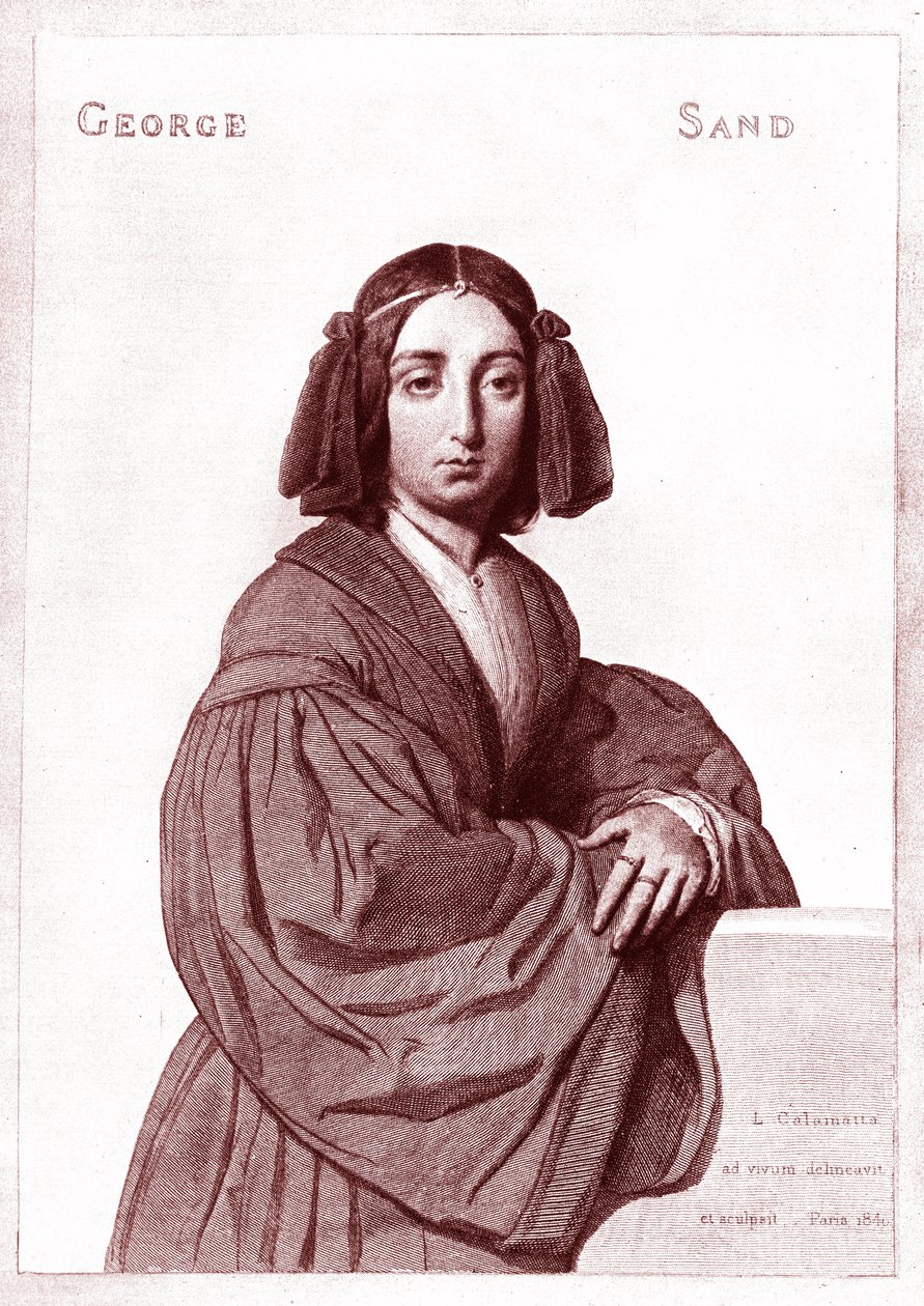 George Sand (1804-1876) door Luigi Calamatta