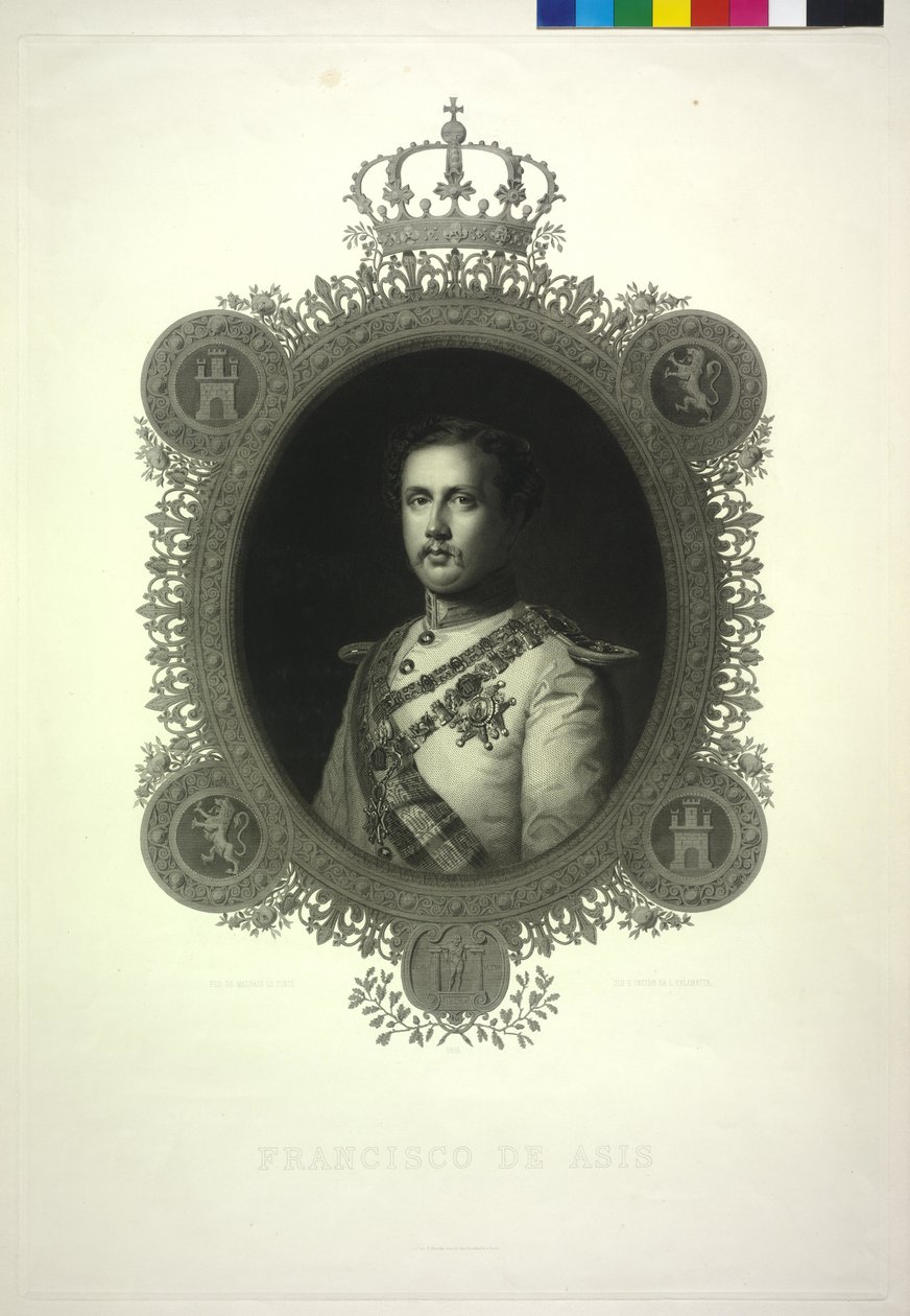 Koning van Spanje Franz door Luigi Calamatta