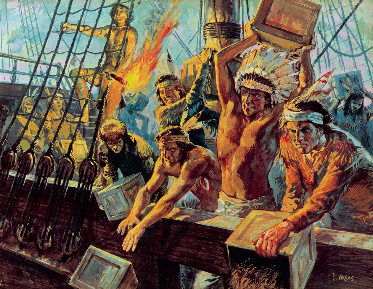 De theekrans in Boston door Luis Arcas Brauner