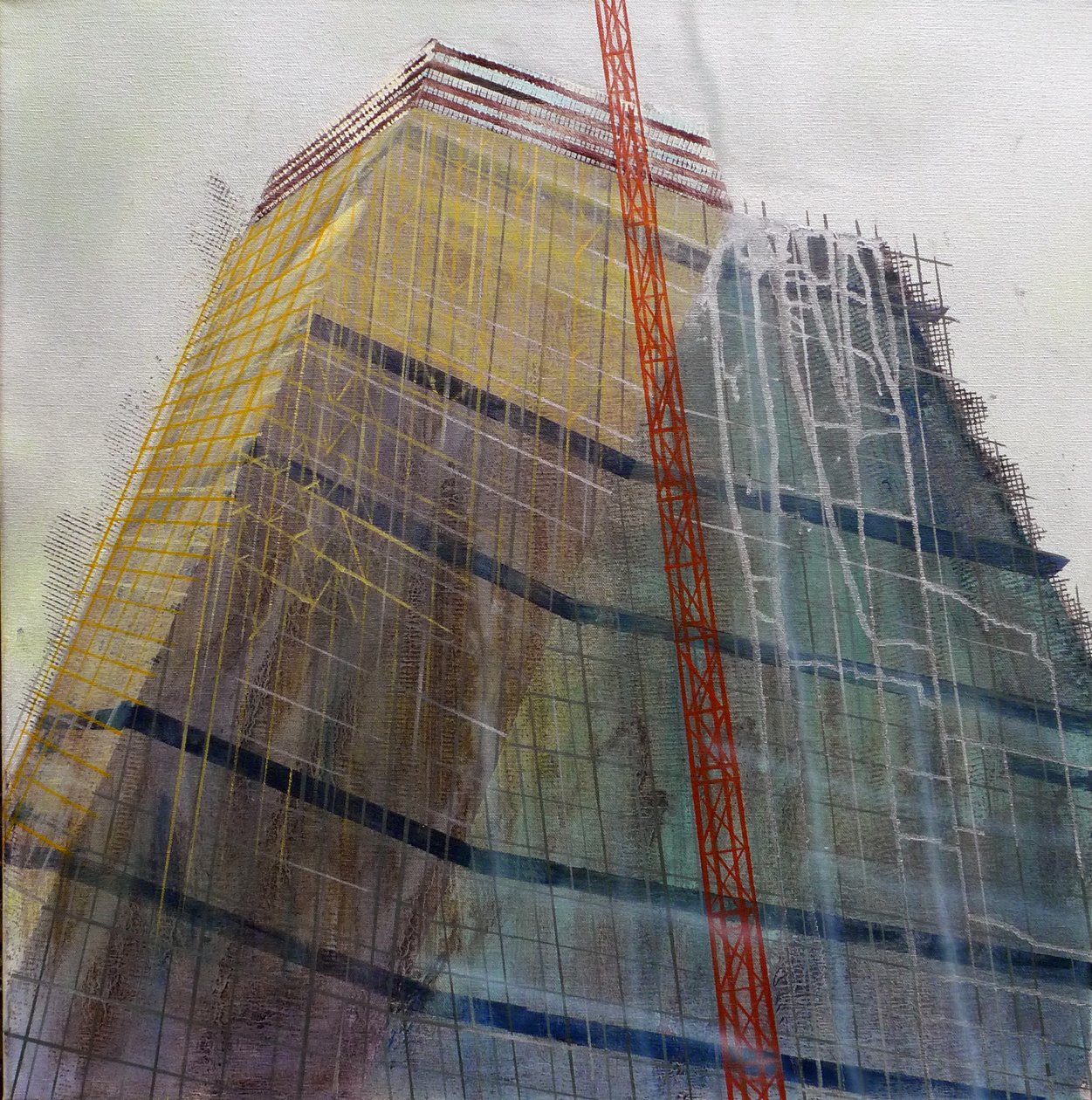 Metastructuur IX, 2016 (olieverf op doek) door Luke M Walker