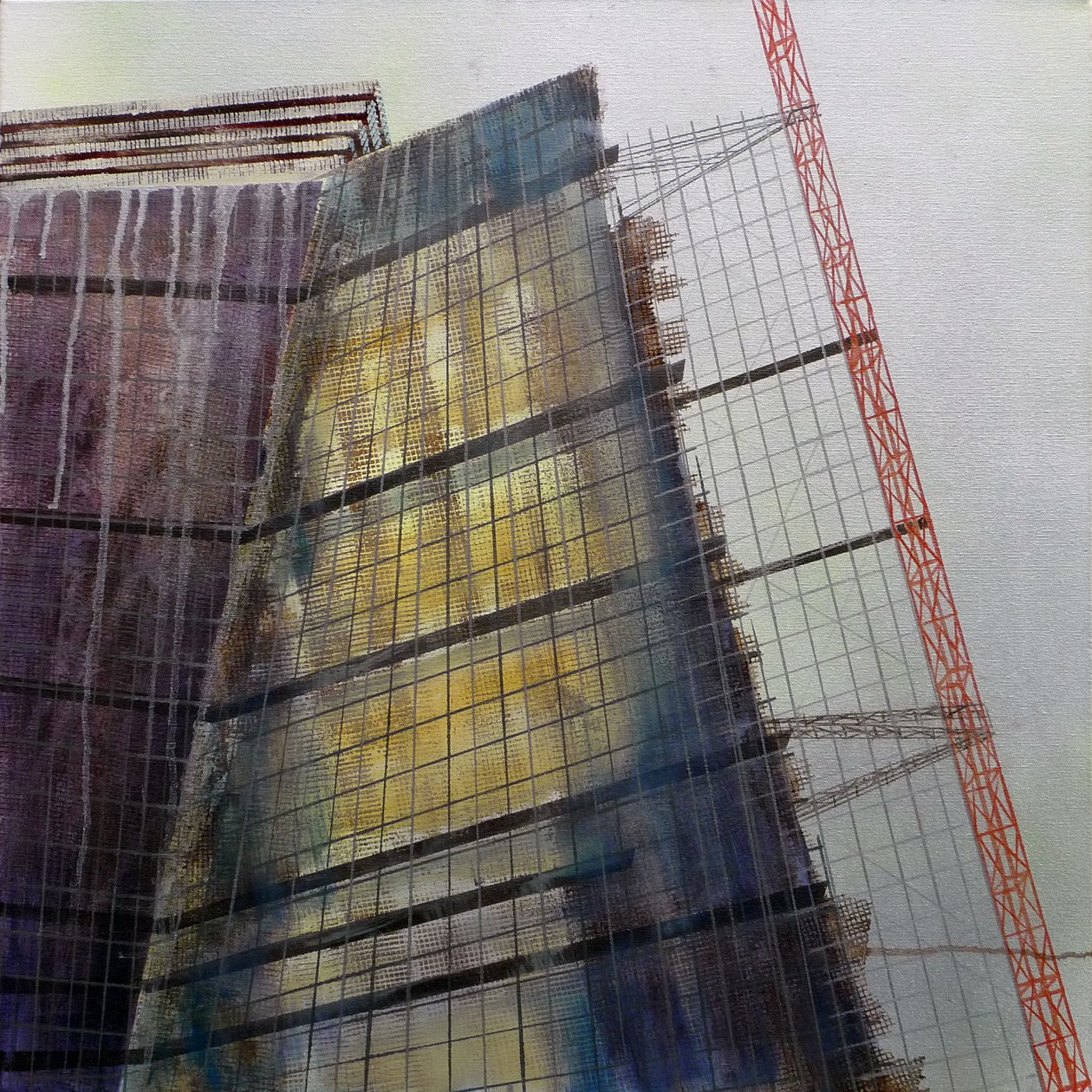 Metastructuur VIII, 2016 (olieverf op doek) door Luke M Walker