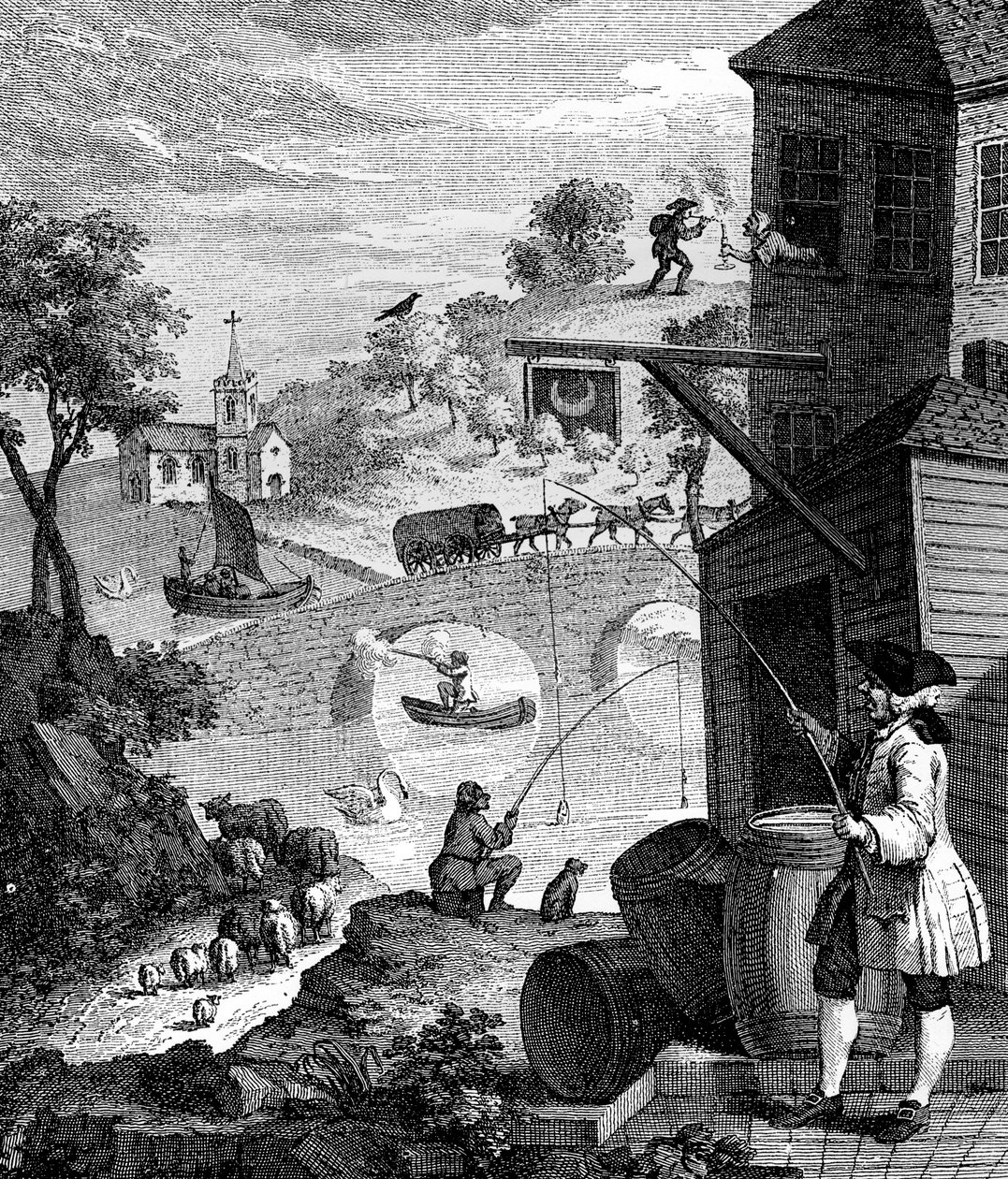 Valse perspectief, 1753 door Luke Sullivan