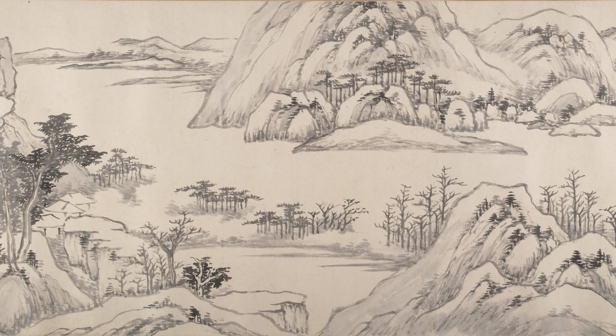 Rivierlandschap in de Herfst, gedateerd 1661 door Luo Mu