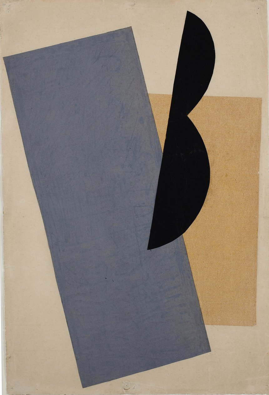 Compositie Blauw-Geel-Zwart door Lyubov Sergeevna Popova