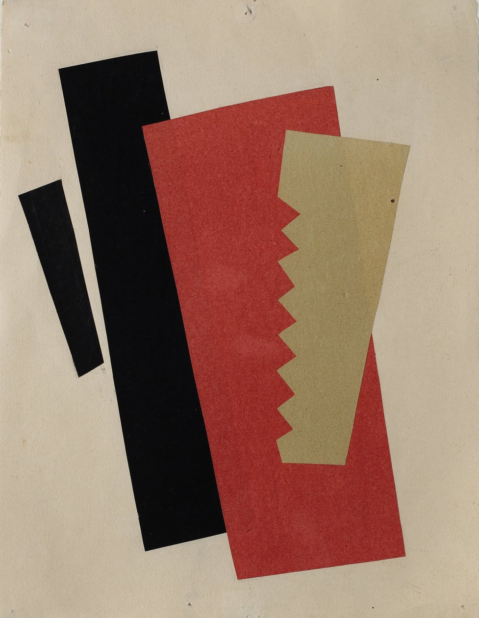 Compositie Rood-Zwart-Goud door Lyubov Sergeevna Popova
