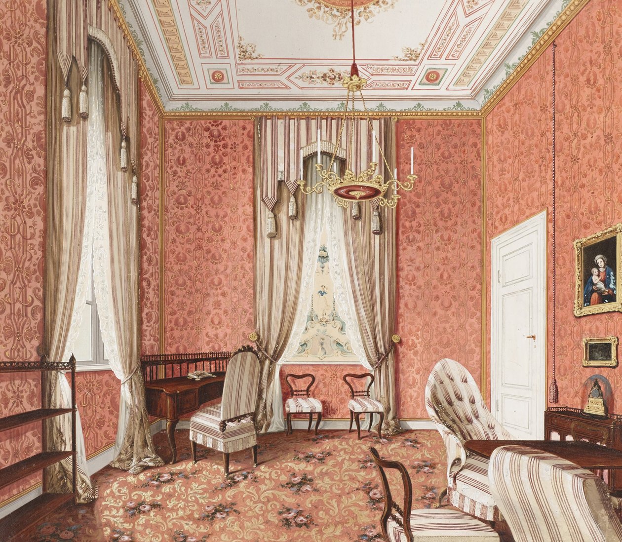 Een kamer in de residentie van de gouverneur, Hermannstadt door M. Sekim