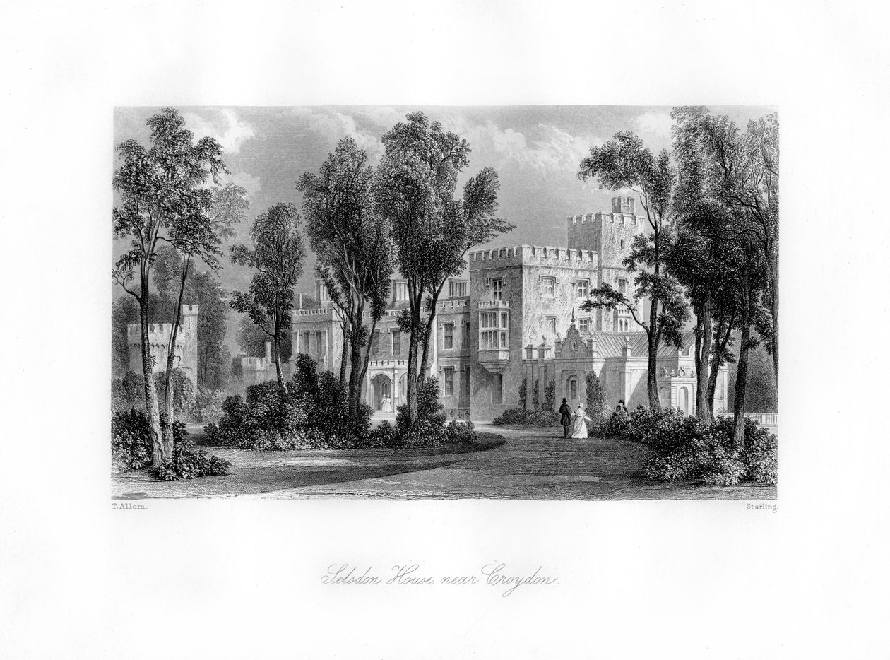 Selsdon House bij Croydon, 19e eeuw door M. J. Starling