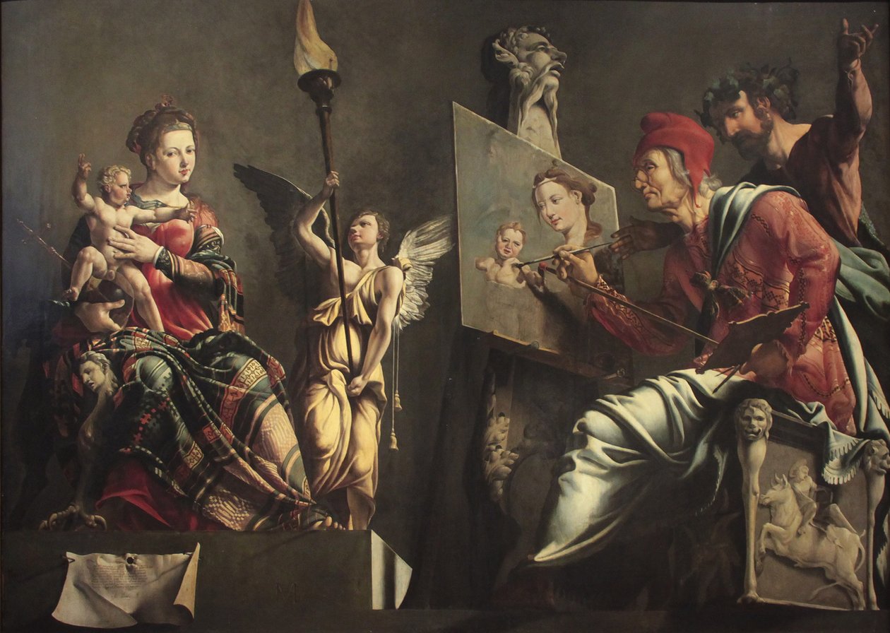 Sint Lucas schildert de Maagd door Maarten van Heemskerck