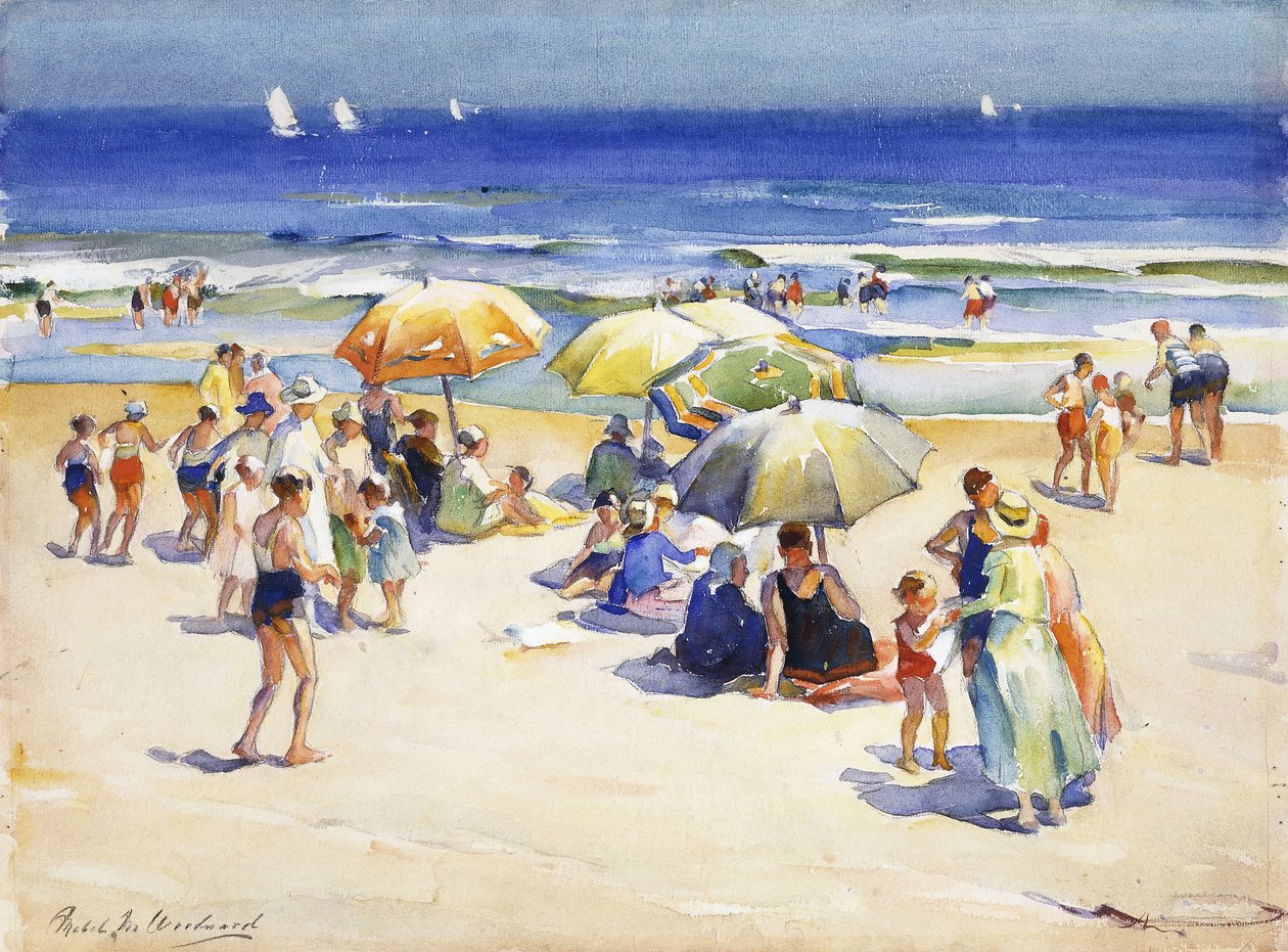 Een Middag op het Strand door Mabel Woodward