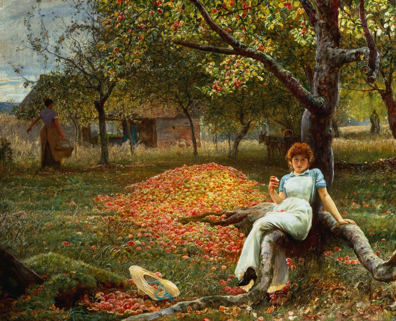 De Ciderboomgaard, 1890 door Robert Walker Macbeth