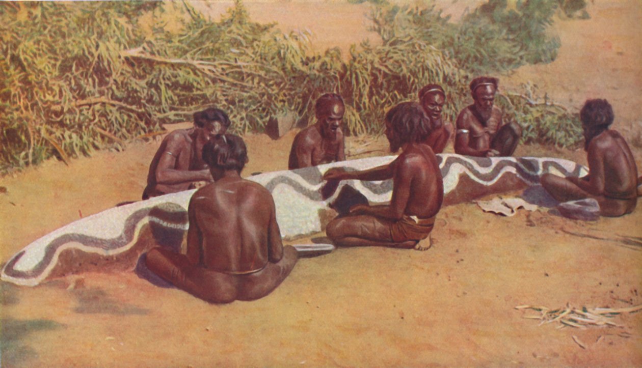 Totemistisch ritueel onder de Australische zwarten, ca. 1935 door Macmillan Publishers