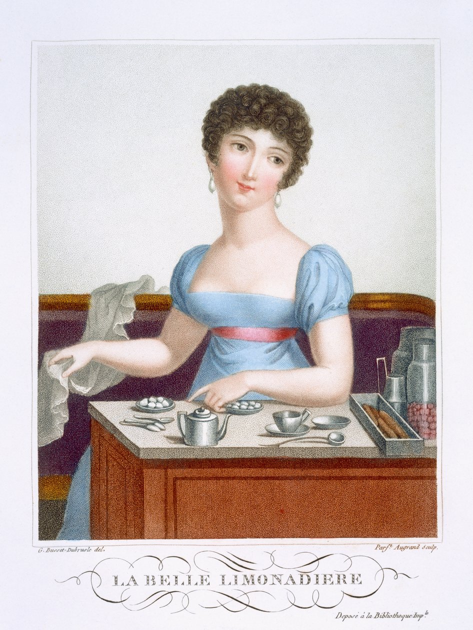 De mooie limonademaker, c.1816 door Madame G. Busset Dubruste