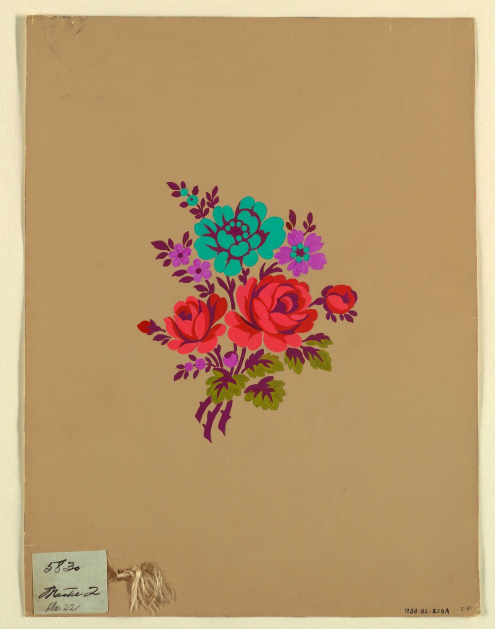 Polychrome Bloemengroep door Made by Herman A. Elsberg