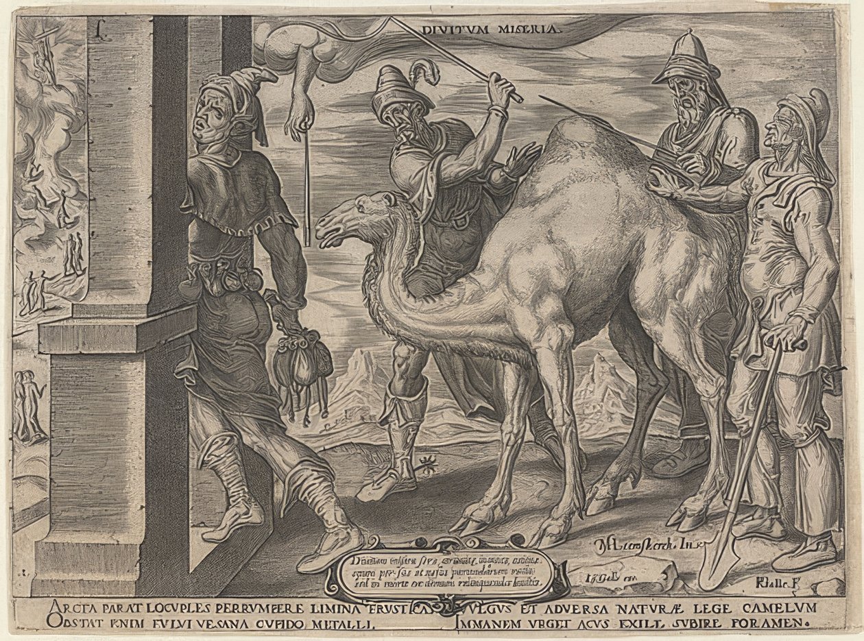 Rijke man en arme Lazarus door Maerten van Heemskerck