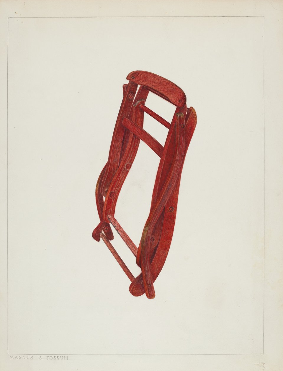 Kinderklapstoel, ca. 1938 door Magnus S. Fossum