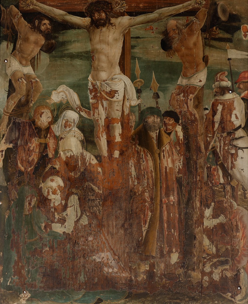 Kruisiging van Christus door Maler der Donauschule