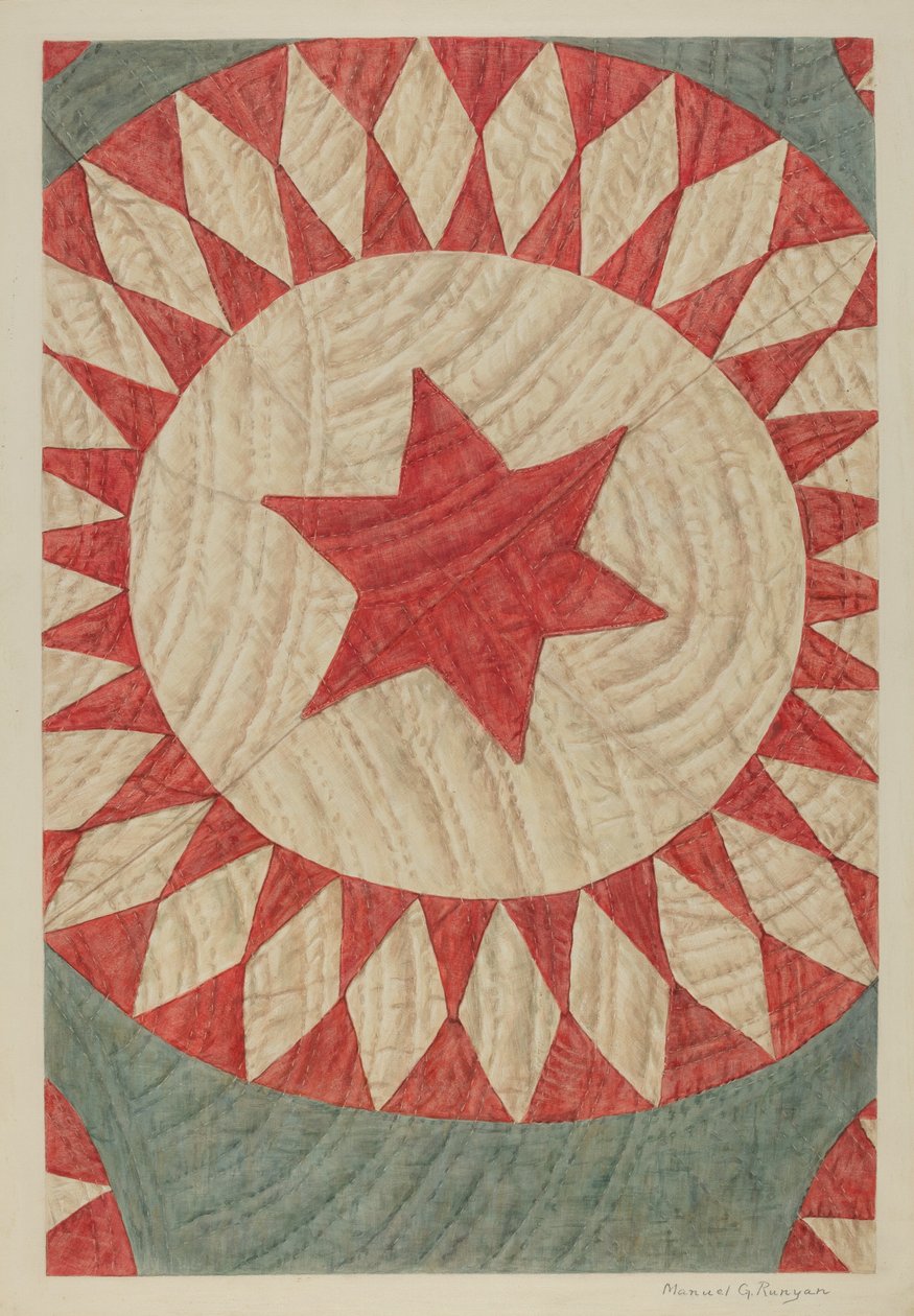 Ster & ring quilt door Manuel G. Runyan