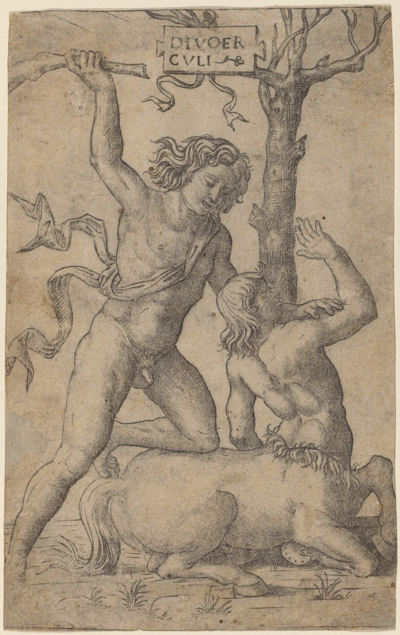 Hercules en Nessus door Marcantonio Raimondi
