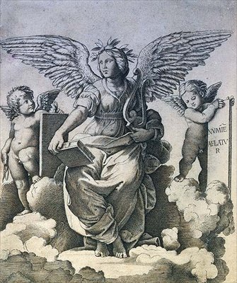 Poëzie, c.1515 door Marcantonio Raimondi