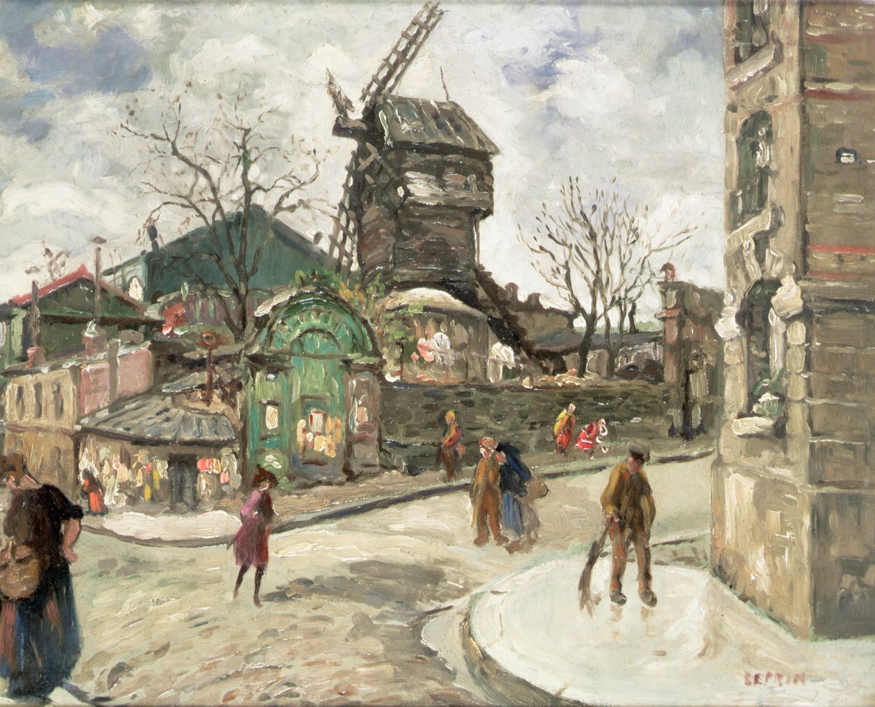 Le Moulin de la Galette, 1918 door Marcel Leprin