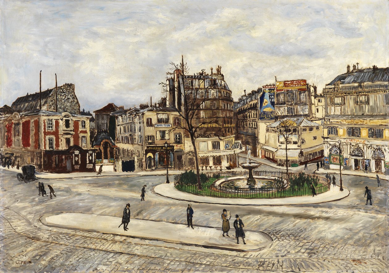 La Place Pigalle, ca. 1924 door Marcel Leprin