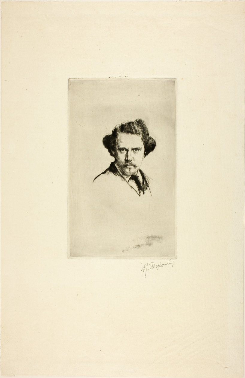 Portret van Alfred Cadart, 1875 door Marcellin Gilbert Desboutin