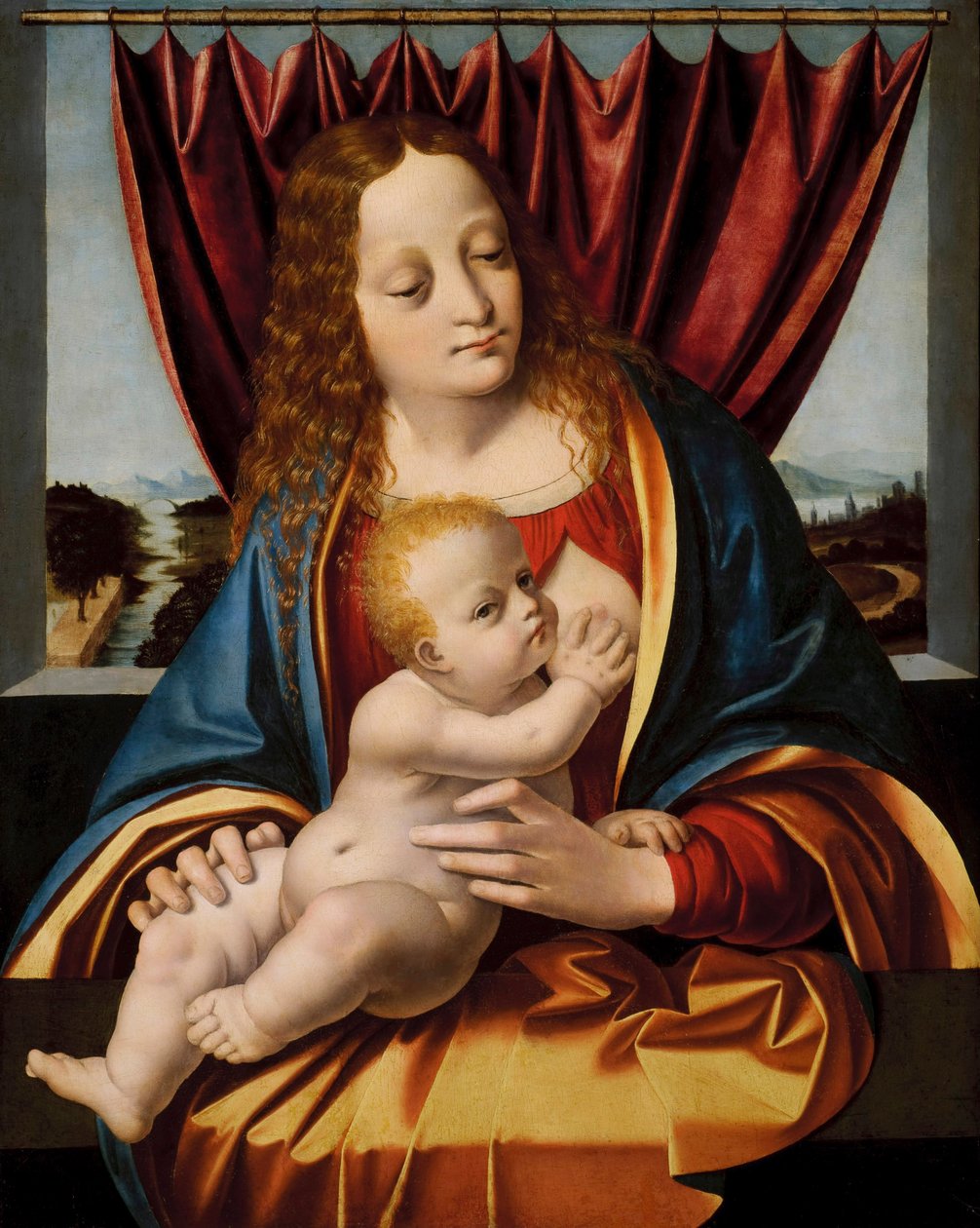 Madonna en Kind door Marco dOggiono