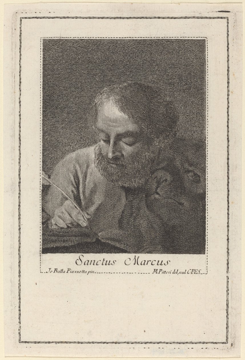 Sint Marcus door Marco Alvise Pitteri after Giovanni Battista Piazzetta