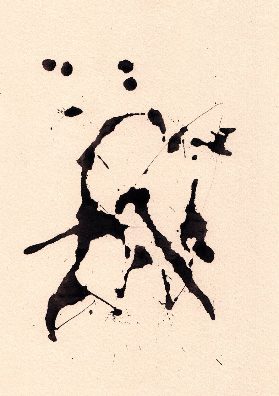 Blot, 2018 (inkt op papier) door Marco Campedelli