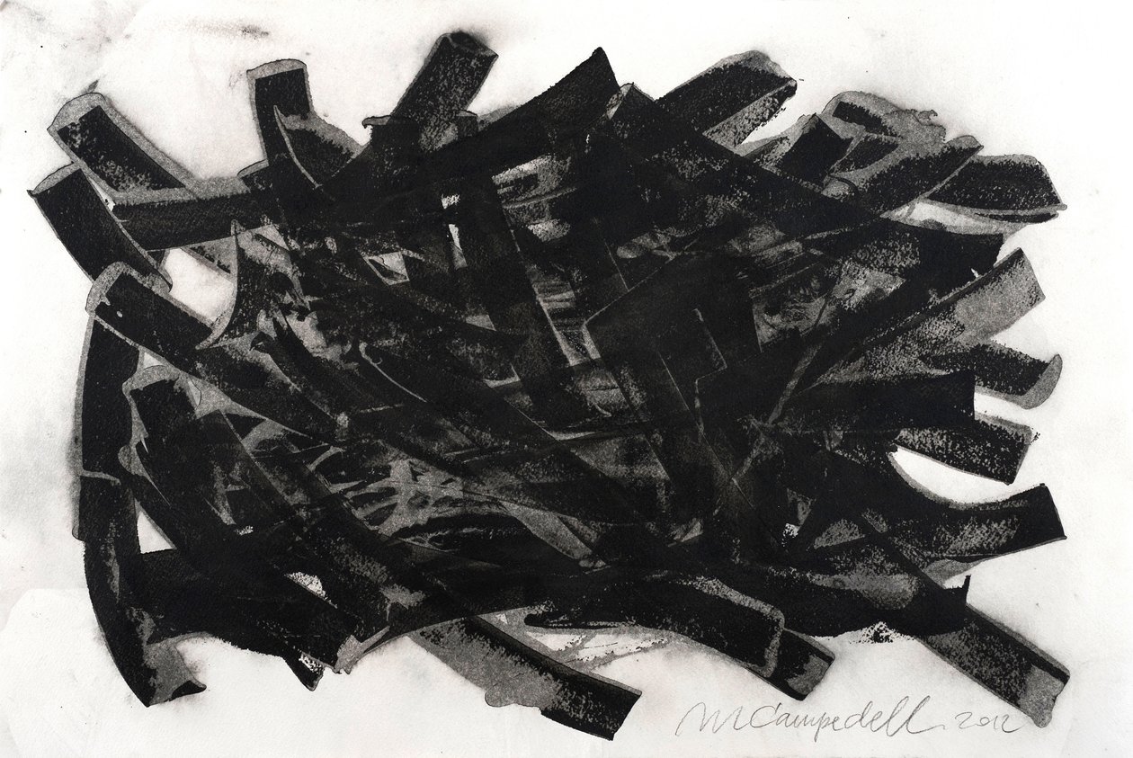 Saltus, 2012 (inkt op papier) door Marco Campedelli
