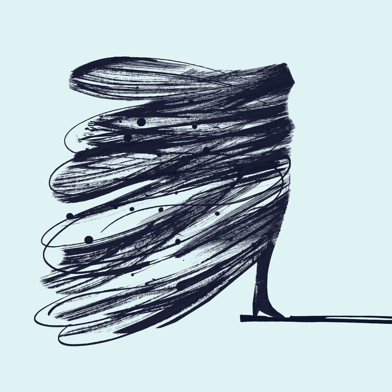 Het vlindermeisje, 2014 (inkt op papier) door Marco Campedelli
