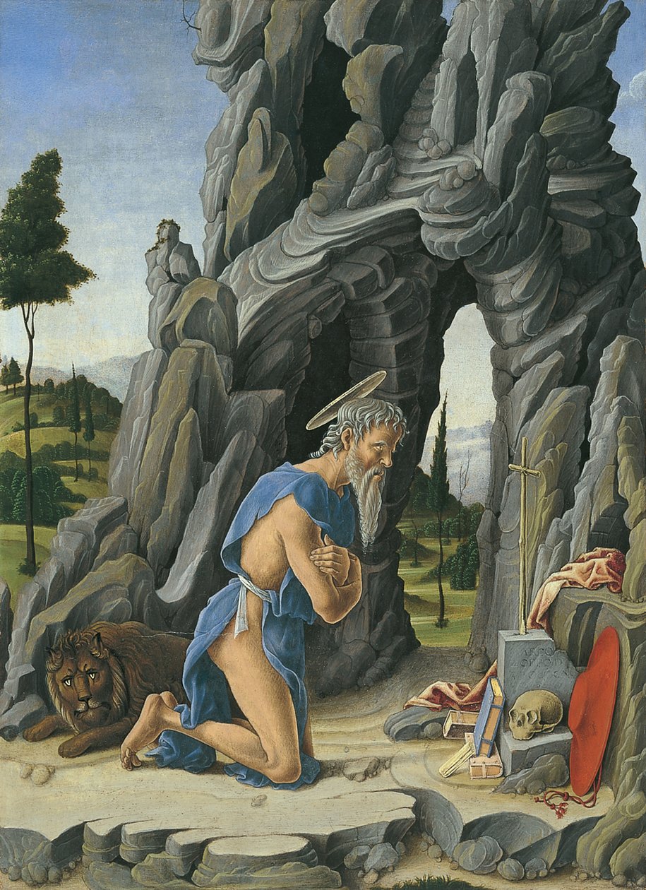 Sint Hiëronymus in de Woestijn door Marco Zoppo