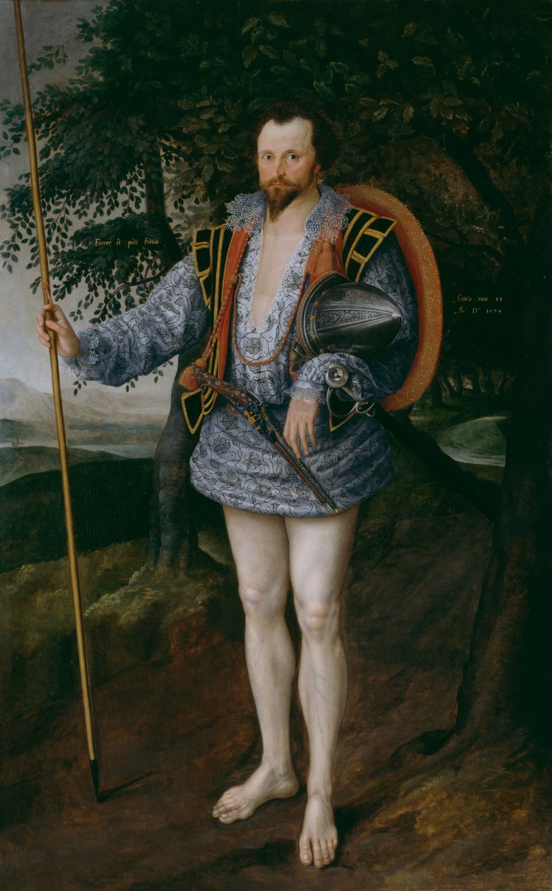 Portret van Kapitein Thomas Lee door Marcus Garret Gheeraerts the Younger