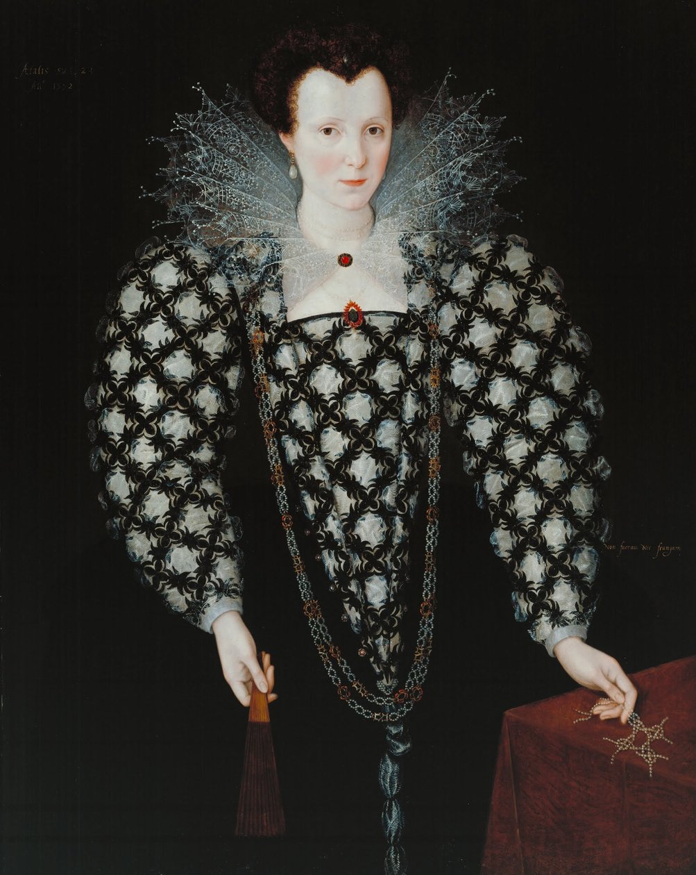Portret van Mary Rogers, Lady Harington door Marcus Garret Gheeraerts the Younger
