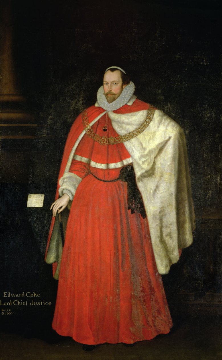 Edward Coke, Lord Chief Justice door Marcus Garret Gheeraerts the Younger