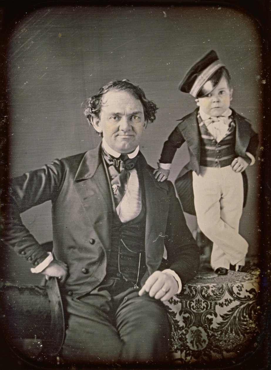 P.T. Barnum en Generaal Tom Thumb door Marcus Aurelius Root