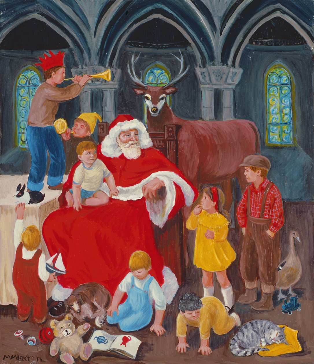 Kerstman op kerstavond door Margaret Loxton