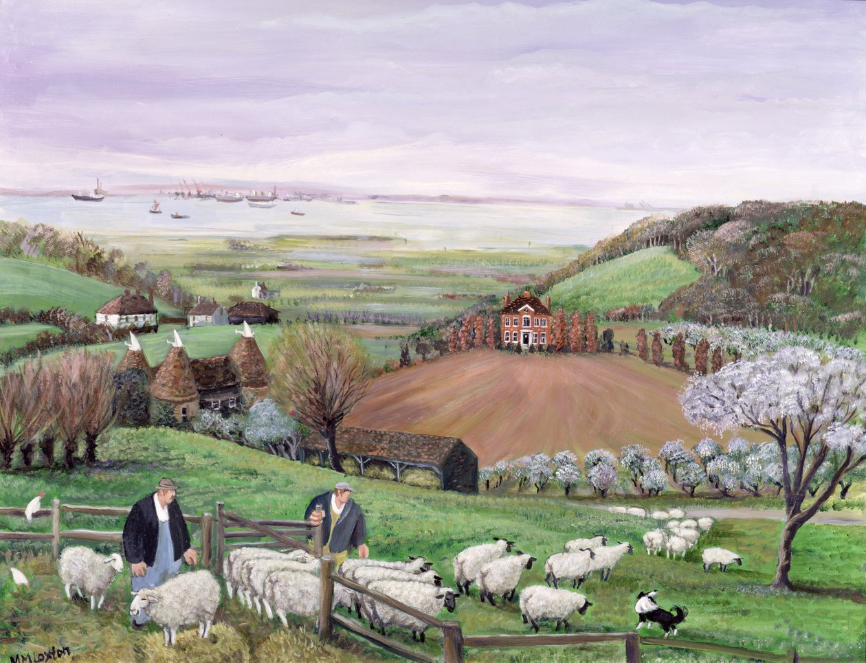 Uitzicht op de Theems door Margaret Loxton