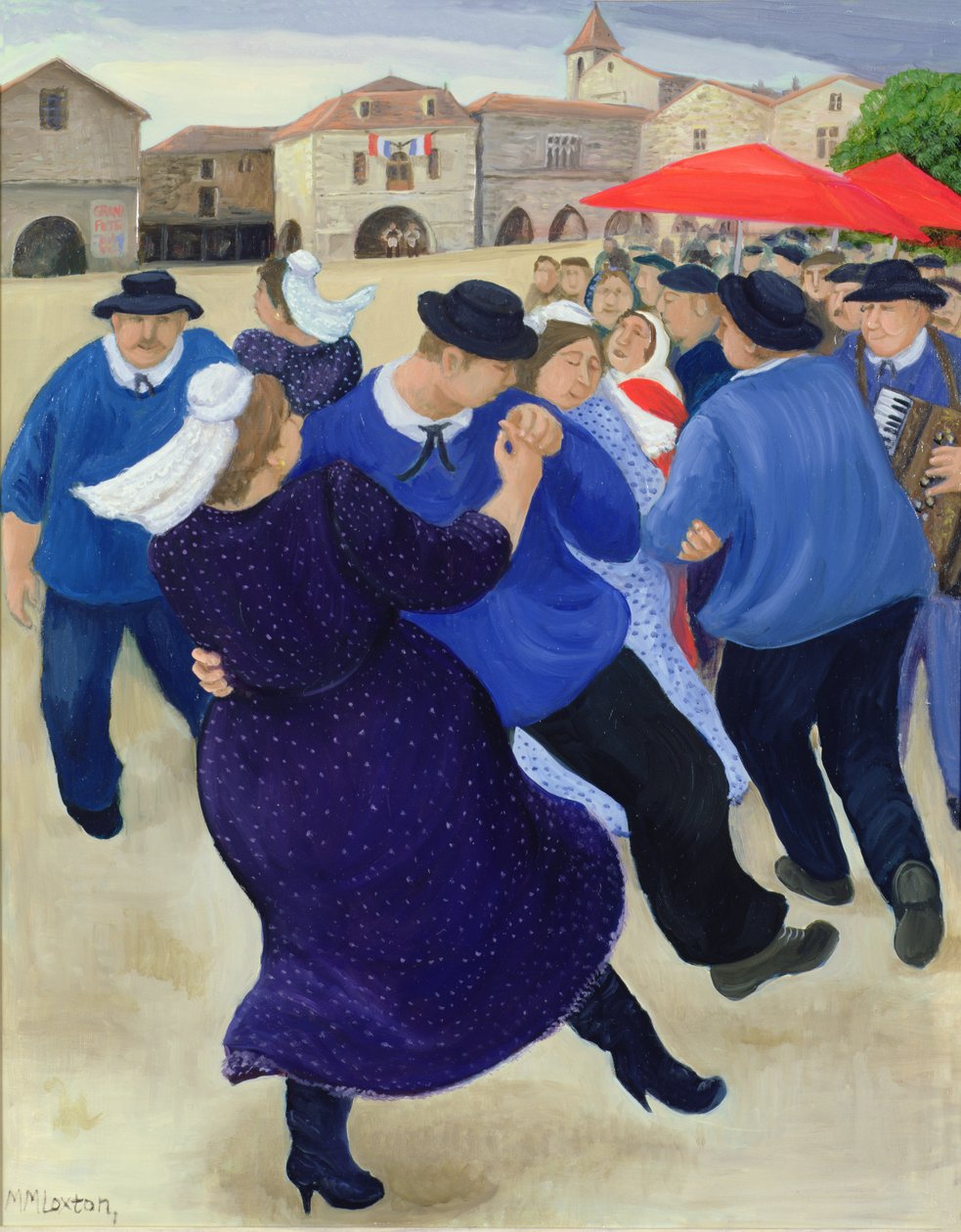 Dorpsfeest, Bourgondië door Margaret Loxton